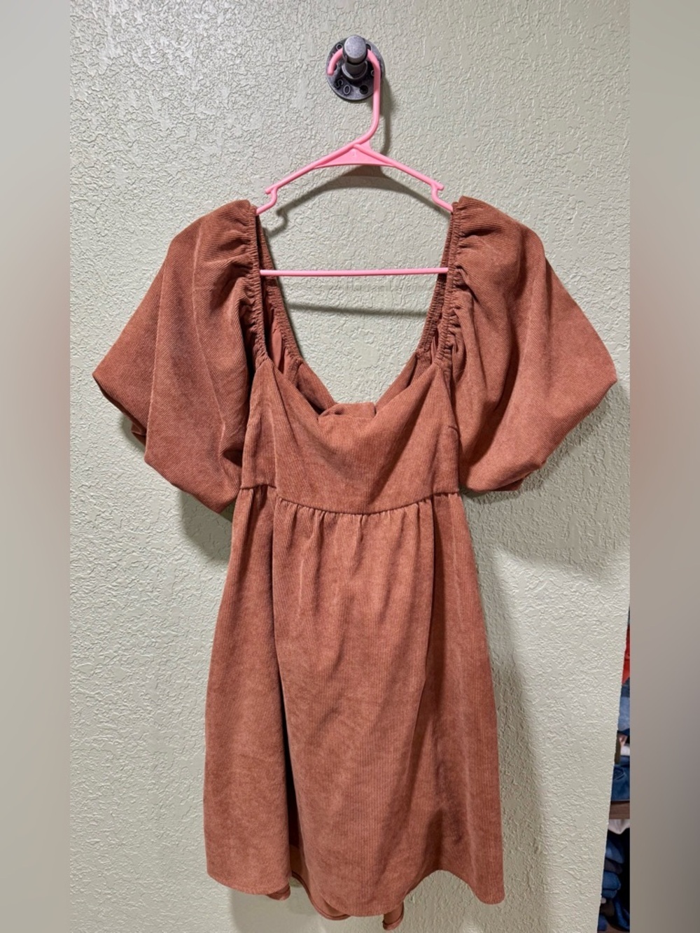 Audrey Parks Rust Brown corduroy Dress with pockets M